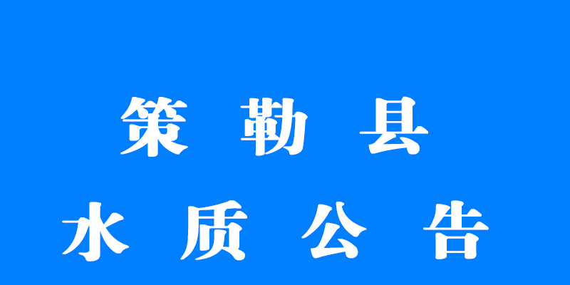 2024年策勒县城乡联合总水厂第二季度水质检测报告