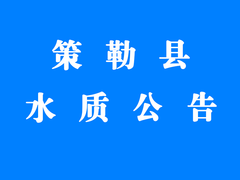 策勒县2024年第一季度城乡联合总水厂末梢水水质检测报告
